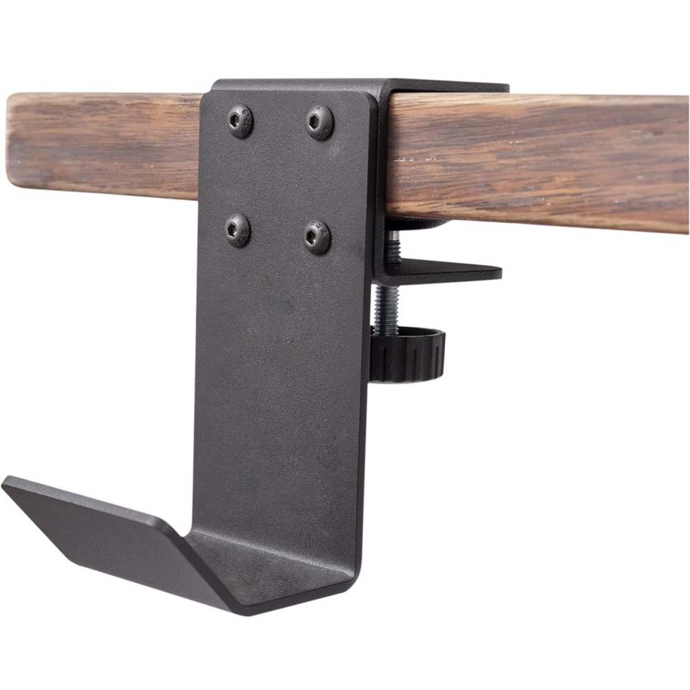 Stand Up Desk Store - Clamp-On Under Desk Hook - Headphones, Backpacks and Purse